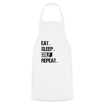 Eat Sleep Golf Repeat Golfer Golfplatz - Kochschürze - Weiß - Vorne - AI Model Male 185 dark (185cm)