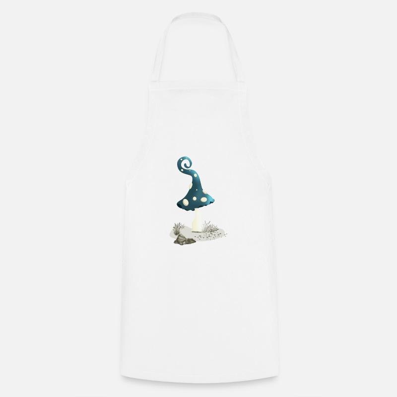 Magic mushroom with pixie cap - Cooking Apron - white
