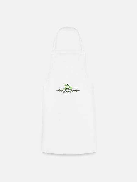 Herzschlag Natur Frosch - Kochschürze - Weiß