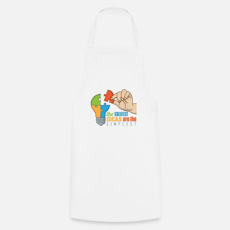 Les meilleures idées sont les plus simples - Tablier de cuisine - blanc