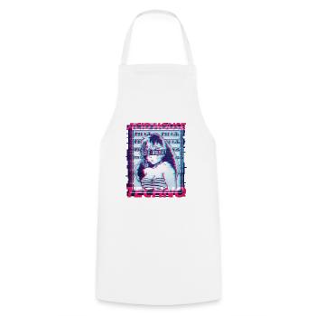 Acid House Techno Glitch Vaporwave Manga Raver DJ - Kochschürze - Weiß - Vorne - AI Model Male 185 dark (185cm)