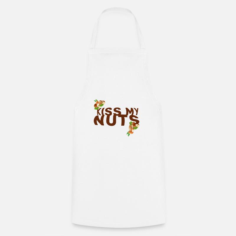nuts kiss my nuts simple herbst minimal statement - Kochschürze - Weiß