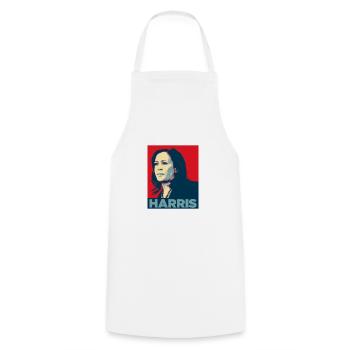 Kamala Harris 2020 - Cooking Apron - white - Front - AI Model Male 185 dark (185cm)