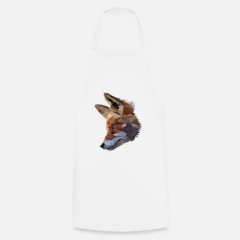 Renard polygone tête de renard - Tablier de cuisine - blanc