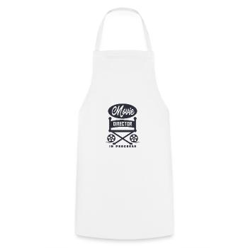 réalisateur en cours - Tablier de cuisine - blanc - Devant - AI Model Male 185 dark (185cm)