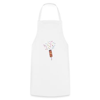 Colourful Confetti - Cooking Apron - white - Front - AI Model Male 185 dark (185cm)