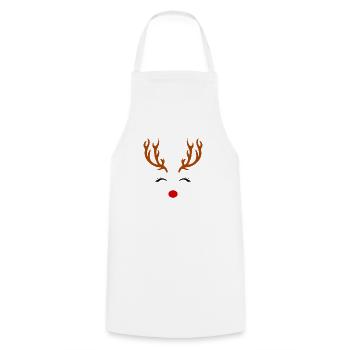 Rudolf Christmas outfit - Cooking Apron - white - Front - AI Model Male 185 dark (185cm)