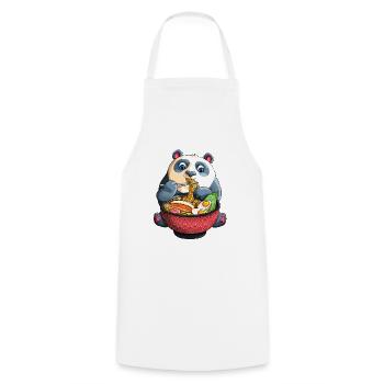 Kawaii Panda Noodles Cute Anime Panda Ramen Otaku - Cooking Apron - white - Front - AI Model Male 185 dark (185cm)