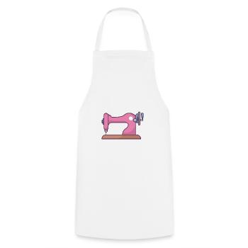 Sewing machine - Cooking Apron - white - Front - AI Model Male 185 dark (185cm)