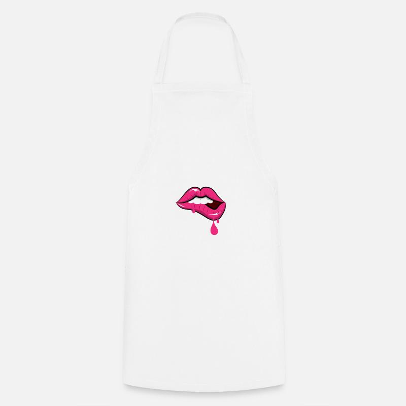Rainbow, Botox, Glossy, Lipgloss, Slimy - Cooking Apron - white