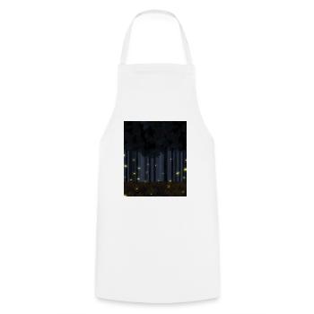 Nuit de luciole forestière - Tablier de cuisine - blanc - Devant - AI Model Male 185 dark (185cm)