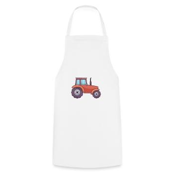 Tractor - Cooking Apron - white - Front - AI Model Male 185 dark (185cm)