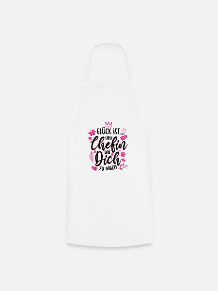 Chefin Geschenkidee - Kochschürze - Weiß