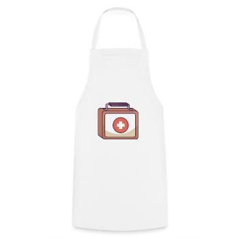 Doctor's Bag - Cooking Apron - white - Front - AI Model Male 185 dark (185cm)