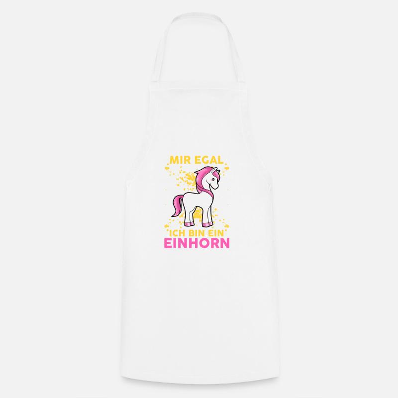 Mir Egal Ich Bin Ein Einhorn Fabelwesen Statement - Kochschürze - Weiß