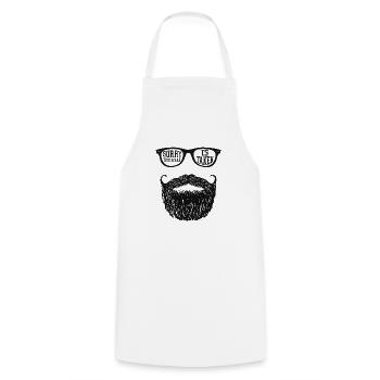 Cette Barbe Et Les Lunettes Sont pardonnés - Tablier de cuisine - blanc - Devant - AI Model Male 185 dark (185cm)