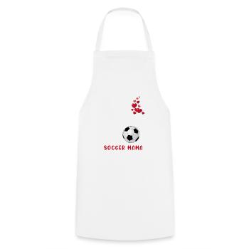 Mon cœur est sur ce terrain Soccer Mama Soccer Mom - Tablier de cuisine - blanc - Devant - AI Model Male 185 dark (185cm)