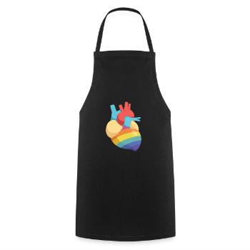 LGBT Love Wins - Cooking Apron - black - Front - AI Model Male 185 dark (185cm)
