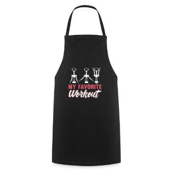 Vin Entraînement Tire-bouchon Vin blanc Drôle - Tablier de cuisine - noir - Devant - AI Model Male 185 dark (185cm)