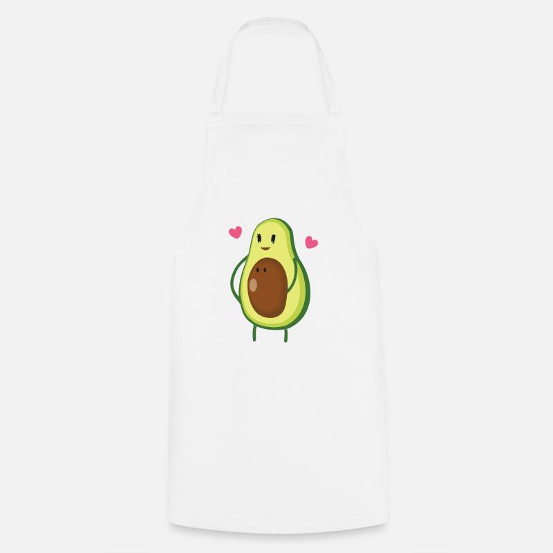 Avocado - Kochschürze - Weiß