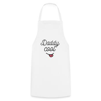 DADDY COOL humor gift idea - Cooking Apron - white - Front - AI Model Male 185 dark (185cm)