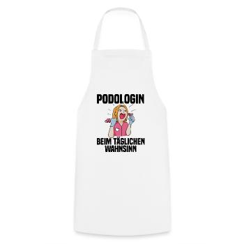 Podologie Podologin Podologe - Kochschürze - Weiß - Vorne - AI Model Male 185 dark (185cm)