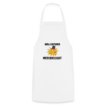 Microbiologist Microbiology Biology teacher Gift - Kochschürze - Weiß - Vorne - AI Model Male 185 dark (185cm)