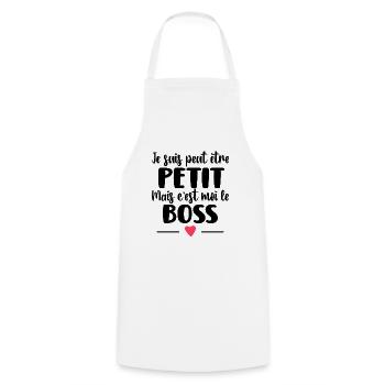 C'est Moi Le Boss Cadeau Bébé Garçon Humour - Tablier de cuisine - blanc - Devant - AI Model Male 185 dark (185cm)