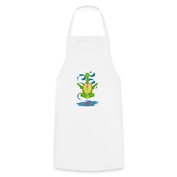 Yoga travail sport tortue méditation - Tablier de cuisine - blanc - Devant - AI Model Male 185 dark (185cm)