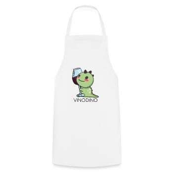 Vinodino - Wine Vinosaurs for wine lovers - Cooking Apron - white - Front - AI Model Male 185 dark (185cm)