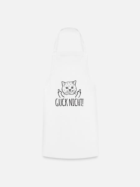 Lustige Katze Katzen - Kochschürze - Weiß