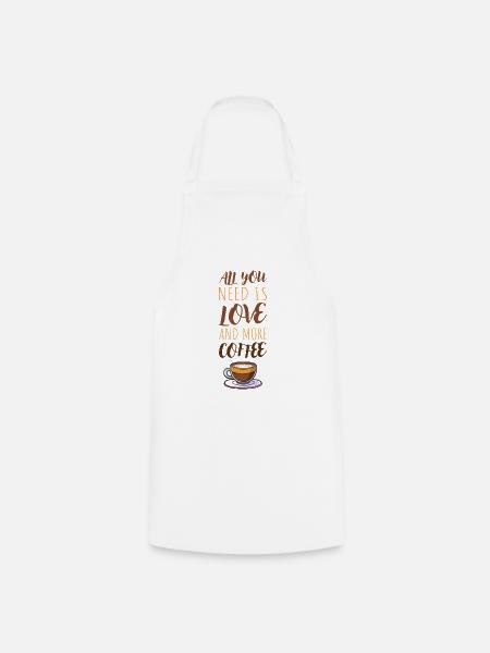 Kaffee - Kochschürze - Weiß