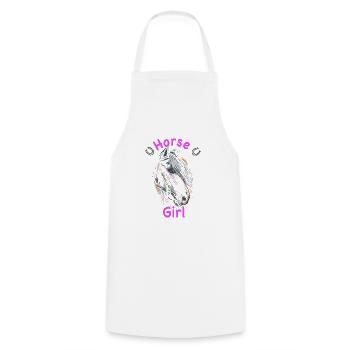 Pferde Mädchen Pferde Girl Pony Liebhaber Geschenk - Kochschürze - Weiß - Vorne - AI Model Male 185 dark (185cm)