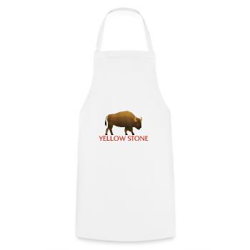 Yellowstone National Park, Yellowstone National - Cooking Apron - white - Front - AI Model Male 185 dark (185cm)