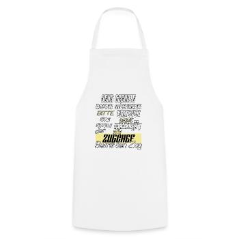 Majästet Zugchef Zugbegleiter Spruch - Kochschürze - Weiß - Vorne - AI Model Male 185 dark (185cm)