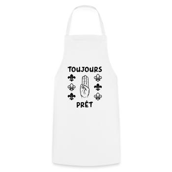 Scout Toujours Prêt ! - Tablier de cuisine - blanc - Devant - AI Model Male 185 dark (185cm)
