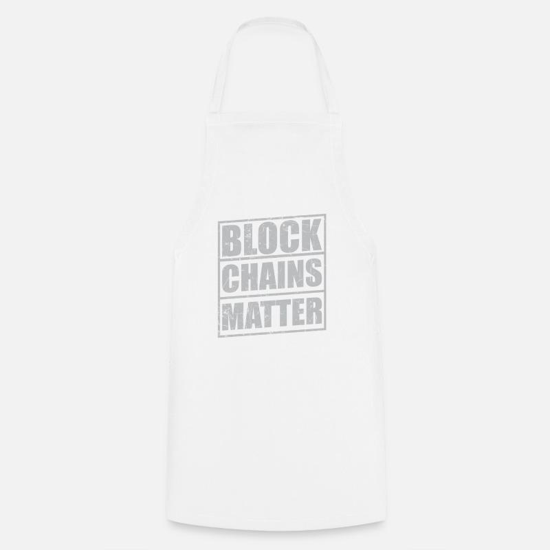BLOCKCHAINS MATTER! - Cooking Apron - white