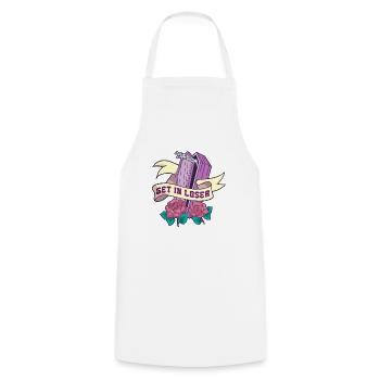 Get In Loser Coffin Kawaii Pastel Goth Aesthetic H - Cooking Apron - white - Front - AI Model Male 185 dark (185cm)