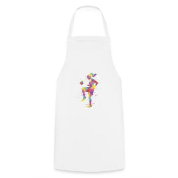 Sport FrauenFußball - Kochschürze - Weiß - Vorne - AI Model Male 185 dark (185cm)