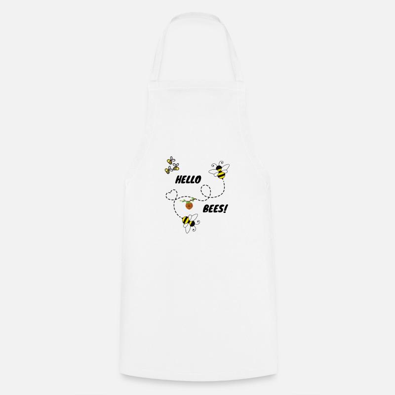 Hello Bees! - Cooking Apron - white