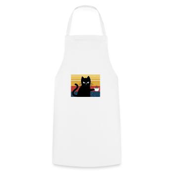 Ich habe gekocht es gibt Kaffee Kater - Kochschürze - Weiß - Vorne - AI Model Male 185 dark (185cm)