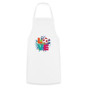 Football - Tablier de cuisine - blanc - Devant - AI Model Male 185 dark (185cm)