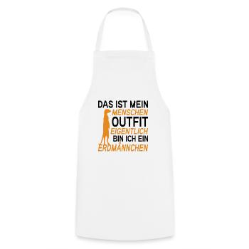 Erdmännchen Surikate Halloween Kostüm - Kochschürze - Weiß - Vorne - AI Model Male 185 dark (185cm)