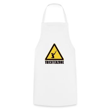 Saufen Achtung Trichtern Shirt Schild - Kochschürze - Weiß - Vorne - AI Model Male 185 dark (185cm)