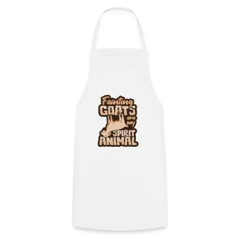 Powerless goats are my soul animal Design for - Cooking Apron - white - Front - AI Model Male 185 dark (185cm)