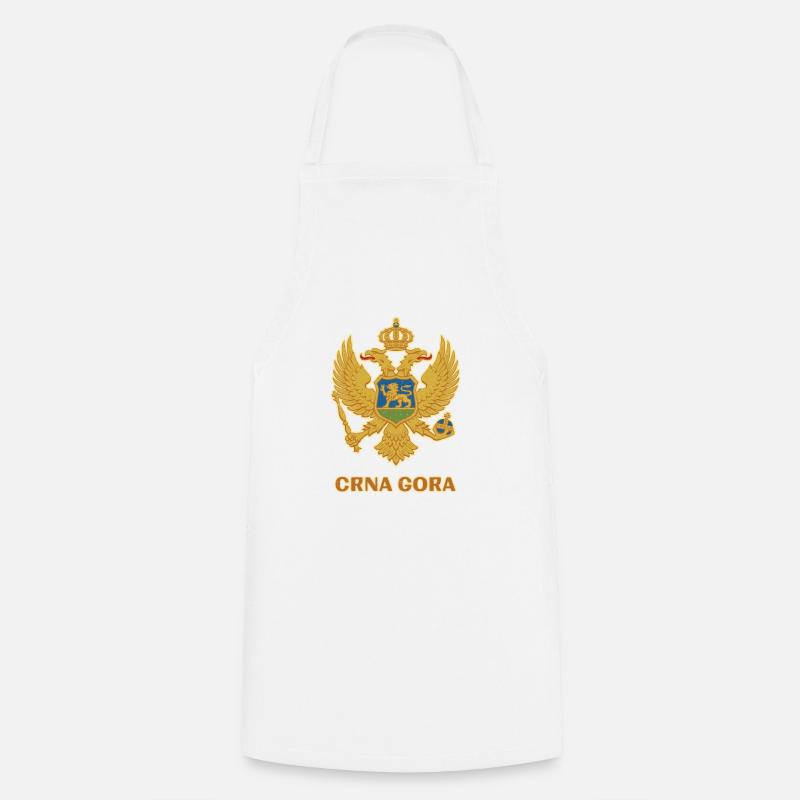 Crna Gora Double Eagle Montenegro Balkans - Cooking Apron - white