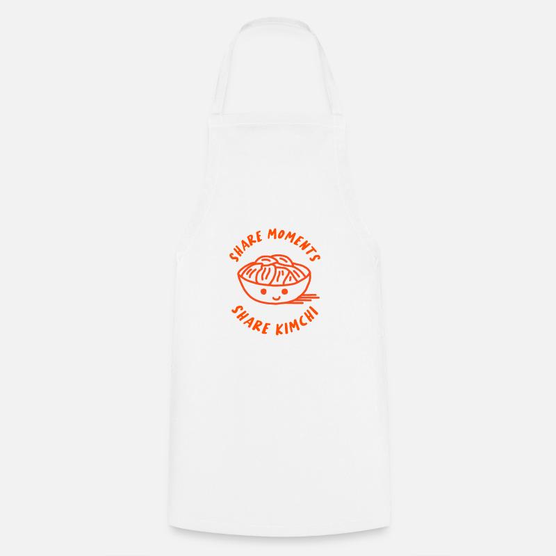 Share Moments, share Kimchi - Cooking Apron - white