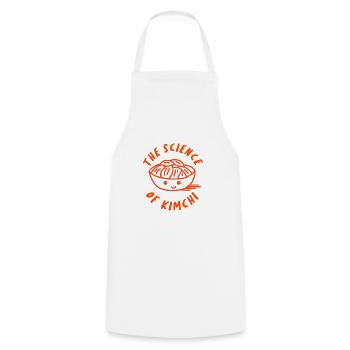 La science du Kimchi - Tablier de cuisine - blanc - Devant - AI Model Male 185 dark (185cm)