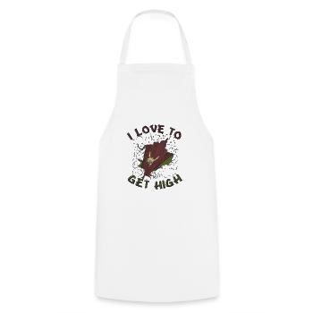 I love getting High Tree Climbing - Cooking Apron - white - Front - AI Model Male 185 dark (185cm)
