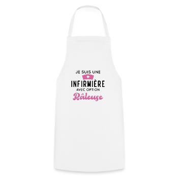 Je suis une infirmière avec option râleuse - Tablier de cuisine - blanc - Devant - AI Model Male 185 dark (185cm)